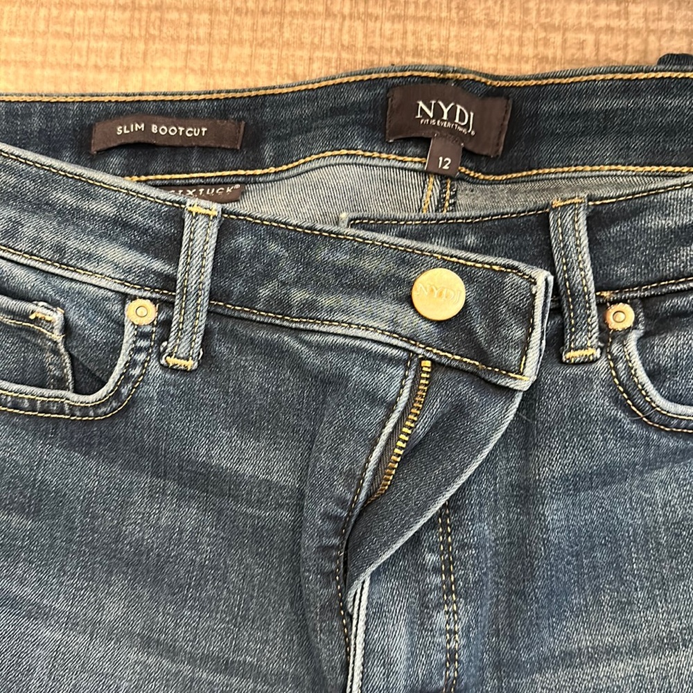 NYDJ slim cuffed bootleg jeans 12
